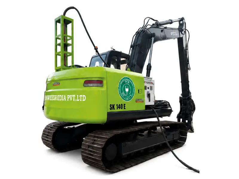 Power Supply Pole – 280° electric excavator setup