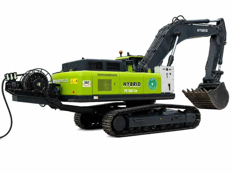 Excavator Mounted Cable Reel – 360° electric excavator setup
